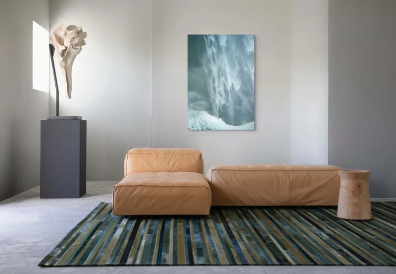Tablou Canvas, "Cascadă înghețată în mijlocul iernii", Apă, Cascadă, Curgere, Forță, Natură, Spumă, Veloce, Frumusețe, Răcoritoare, 70 x 100 cm – poza 7