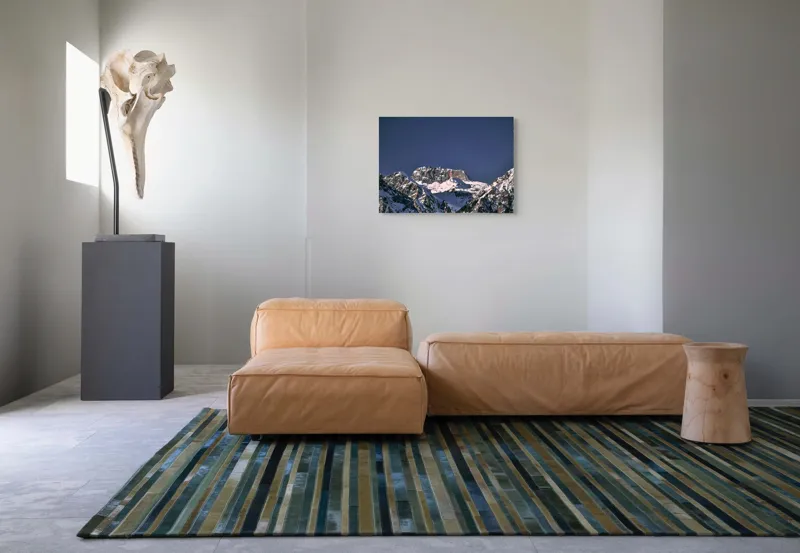 Tablou Canvas, "Vârfuri alpine sub cerul albastru", Albastru, Vârf, Zăpadă, Stânci, Grandios, Rece, Clar, Munți, Cer, Impresionant, 70 x 50 cm – poza 8