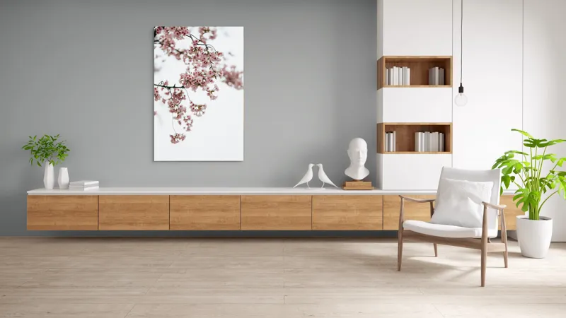 Tablou Canvas, "Flori de cireș într-o primăvară senină", Flori, Delicatețe, Primăvară, Culoare, Fragilitate, Rafinament, Natură, 100 x 150 cm – poza 8