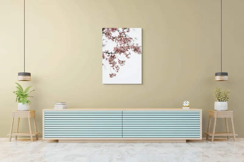 Tablou Canvas, "Flori de cireș într-o primăvară senină", Flori, Delicatețe, Primăvară, Culoare, Fragilitate, Rafinament, Natură, 70 x 100 cm – poza 5