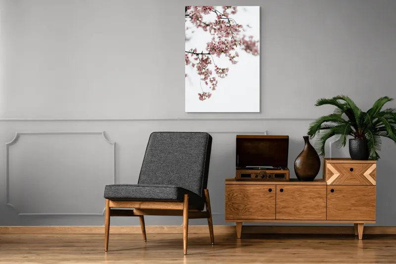 Tablou Canvas, "Flori de cireș într-o primăvară senină", Flori, Delicatețe, Primăvară, Culoare, Fragilitate, Rafinament, Natură, 70 x 100 cm – poza 6