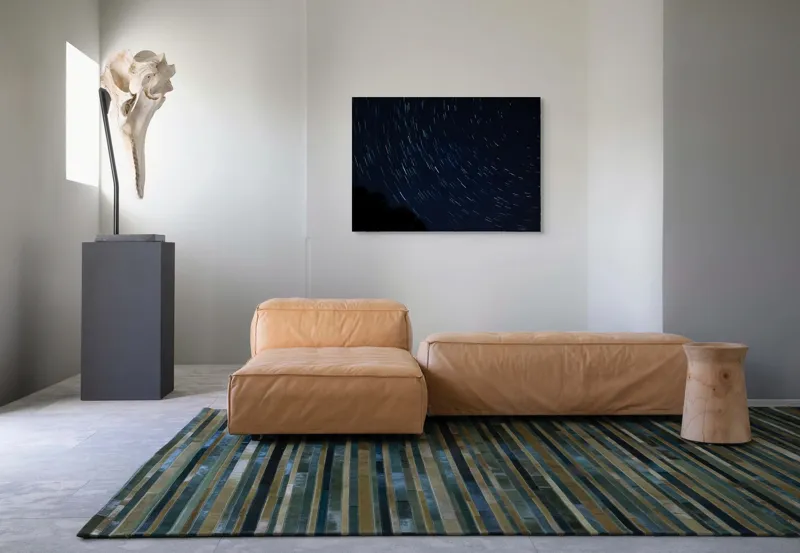 Tablou Canvas, "Cerul nopții în mișcare continuă", Stele, Cer, Noapte, Mișcare, Lumină, Pădure, Liniște, Mister, Univers, Infinit., 100 x 70 cm – poza 7