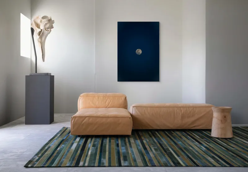 Tablou Canvas, "Luna strălucitoare pe cerul nopții", Lună, Cer, Noapte, Lumină, Mister, Serenitate, Univers, Pacea, 70 x 100 cm – poza 7