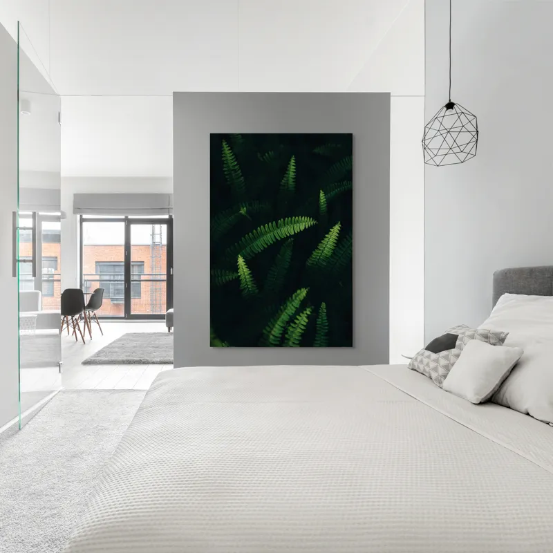 Tablou Canvas, "Frumusețea texturii naturii verzi", Frunze, Verzi, Umbre, Natură, Vitalitate, Frumusețe, Textură, Prospețime, 100 x 150 cm – poza 5