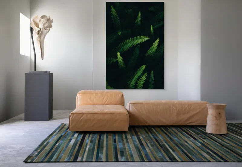 Tablou Canvas, "Frumusețea texturii naturii verzi", Frunze, Verzi, Umbre, Natură, Vitalitate, Frumusețe, Textură, Prospețime, 100 x 150 cm – poza 7