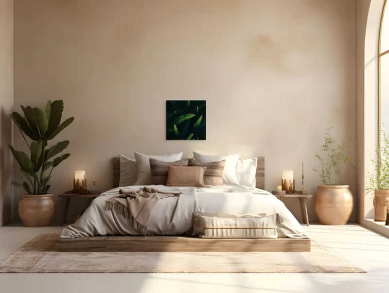 Tablou Canvas, "Frumusețea texturii naturii verzi", Frunze, Verzi, Umbre, Natură, Vitalitate, Frumusețe, Textură, Prospețime, 50 x 50 cm – poza 5