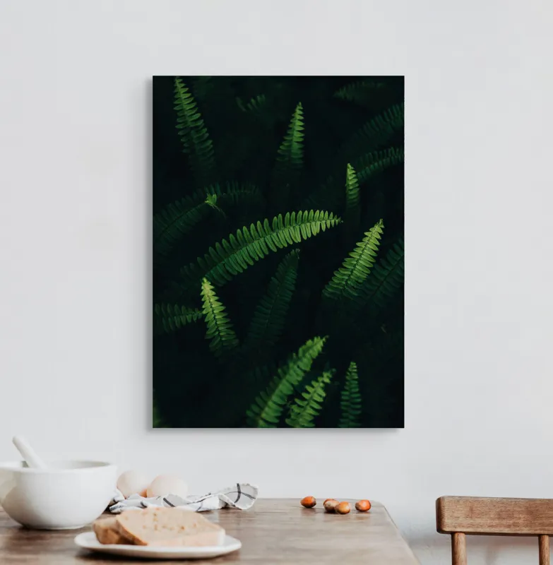 Tablou Canvas, "Frumusețea texturii naturii verzi", Frunze, Verzi, Umbre, Natură, Vitalitate, Frumusețe, Textură, Prospețime, 50 x 70 cm – poza 3
