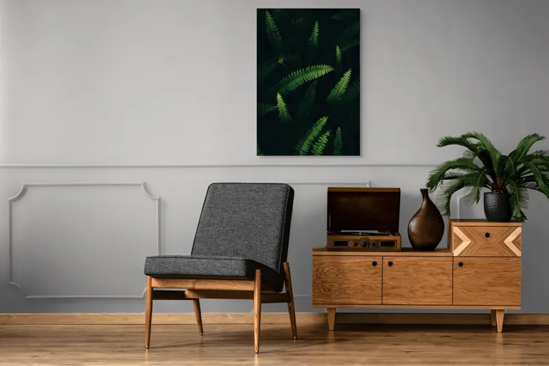 Tablou Canvas, "Frumusețea texturii naturii verzi", Frunze, Verzi, Umbre, Natură, Vitalitate, Frumusețe, Textură, Prospețime, 70 x 100 cm – poza 6