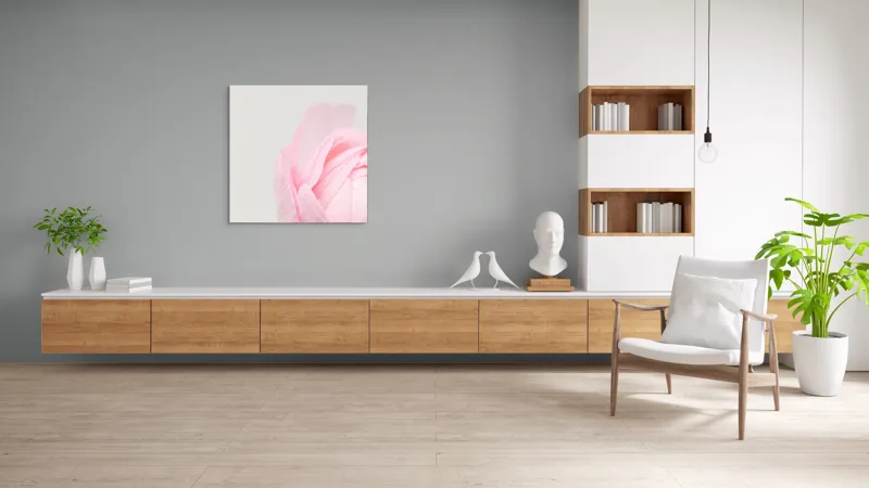 Tablou Canvas, "Petale delicate de primăvară roz", Delicat, Roz, Petale, Floare, Fragil, Minimalist, Moale, Pastel, Elegant, Simplu, 100 x 100 cm – poza 8