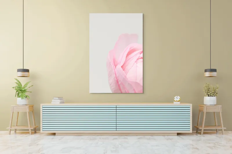 Tablou Canvas, "Petale delicate de primăvară roz", Delicat, Roz, Petale, Floare, Fragil, Minimalist, Moale, Pastel, Elegant, Simplu, 100 x 150 cm – poza 4