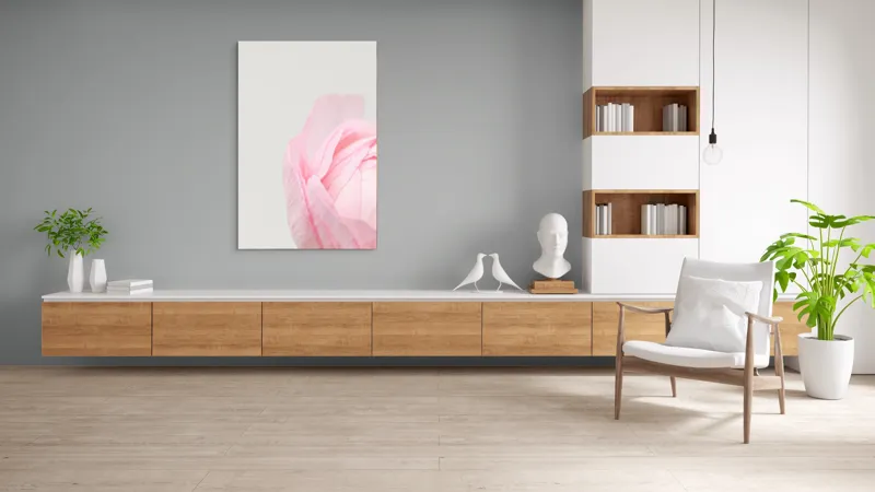 Tablou Canvas, "Petale delicate de primăvară roz", Delicat, Roz, Petale, Floare, Fragil, Minimalist, Moale, Pastel, Elegant, Simplu, 100 x 150 cm – poza 8