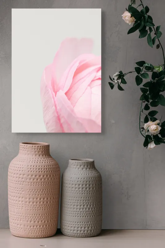 Tablou Canvas, "Petale delicate de primăvară roz", Delicat, Roz, Petale, Floare, Fragil, Minimalist, Moale, Pastel, Elegant, Simplu, 39 x 54 cm – poza 6