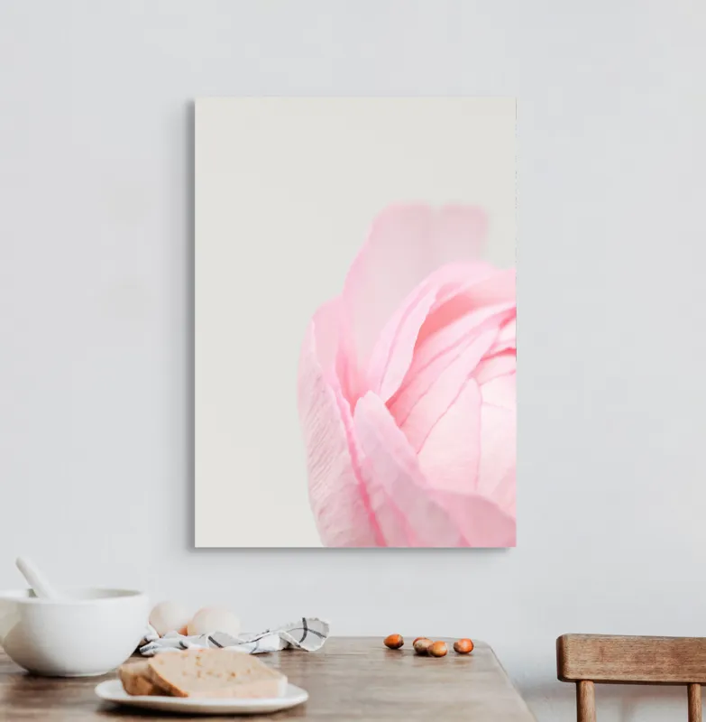 Tablou Canvas, "Petale delicate de primăvară roz", Delicat, Roz, Petale, Floare, Fragil, Minimalist, Moale, Pastel, Elegant, Simplu, 50 x 70 cm – poza 3