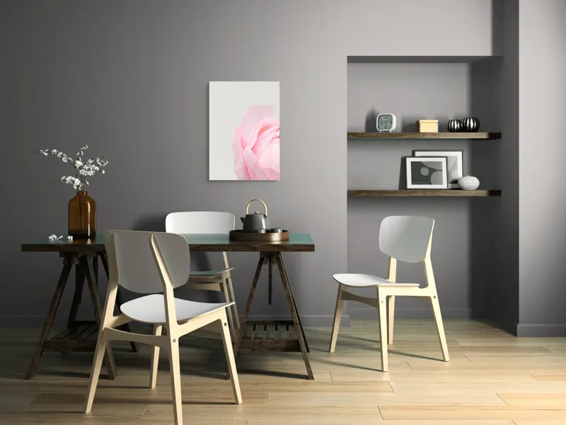 Tablou Canvas, "Petale delicate de primăvară roz", Delicat, Roz, Petale, Floare, Fragil, Minimalist, Moale, Pastel, Elegant, Simplu, 50 x 70 cm – poza 5