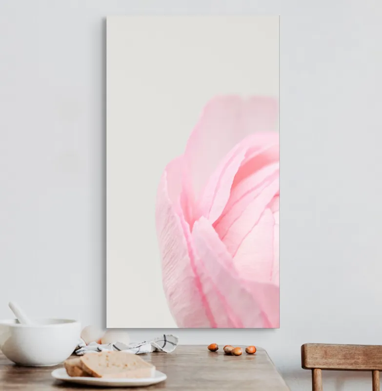 Tablou Canvas, "Petale delicate de primăvară roz", Delicat, Roz, Petale, Floare, Fragil, Minimalist, Moale, Pastel, Elegant, Simplu, 50 x 90 cm – poza 3