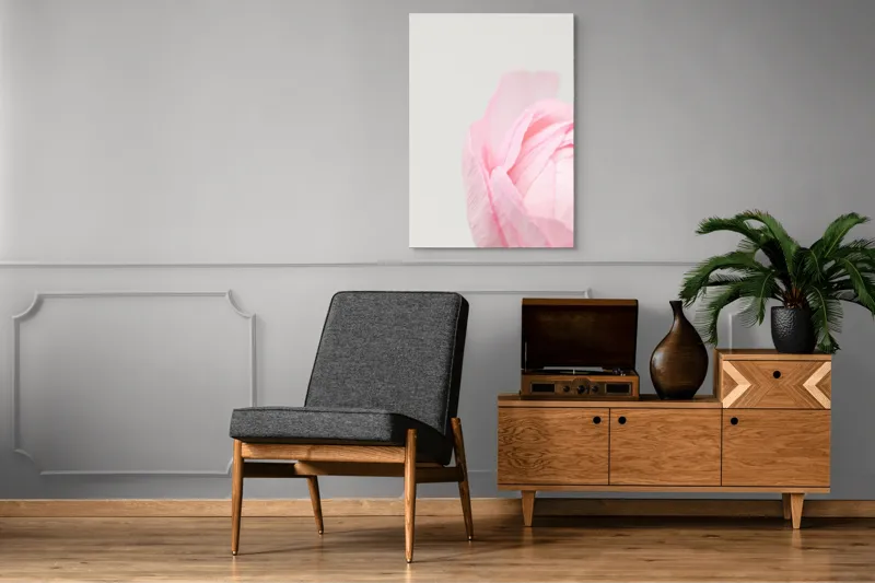 Tablou Canvas, "Petale delicate de primăvară roz", Delicat, Roz, Petale, Floare, Fragil, Minimalist, Moale, Pastel, Elegant, Simplu, 70 x 100 cm – poza 6