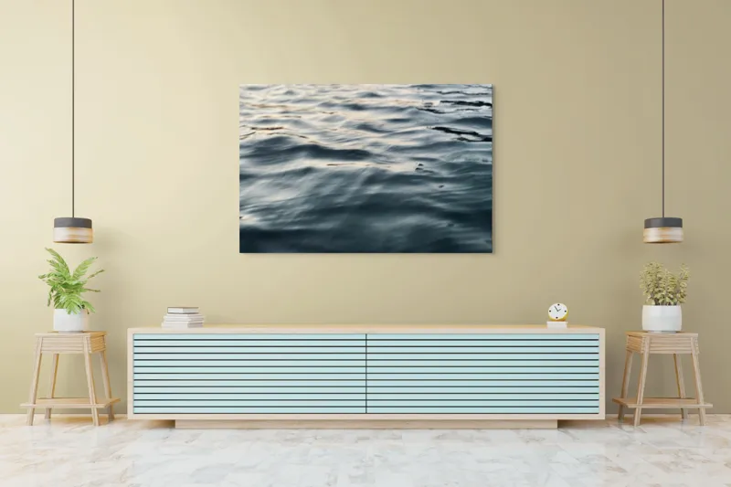 Tablou Canvas, "Unduiri blânde pe luciul apei", Ondulare, Reflexii, Seriozitate, Timp, Liniște, 150 x 100 cm – poza 6