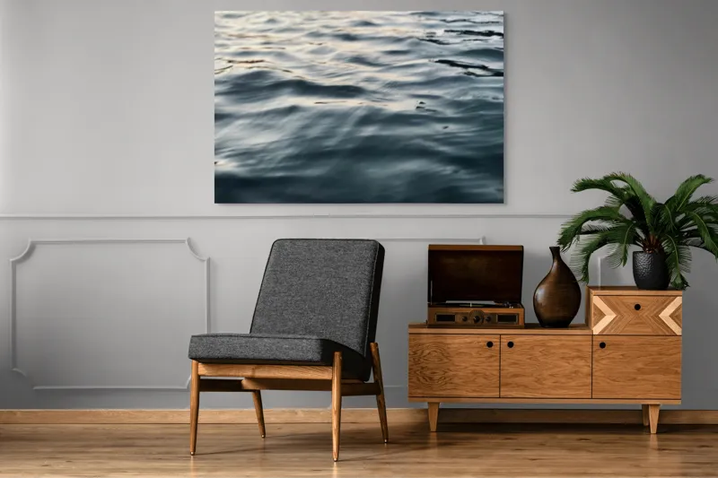 Tablou Canvas, "Unduiri blânde pe luciul apei", Ondulare, Reflexii, Seriozitate, Timp, Liniște, 150 x 100 cm – poza 8