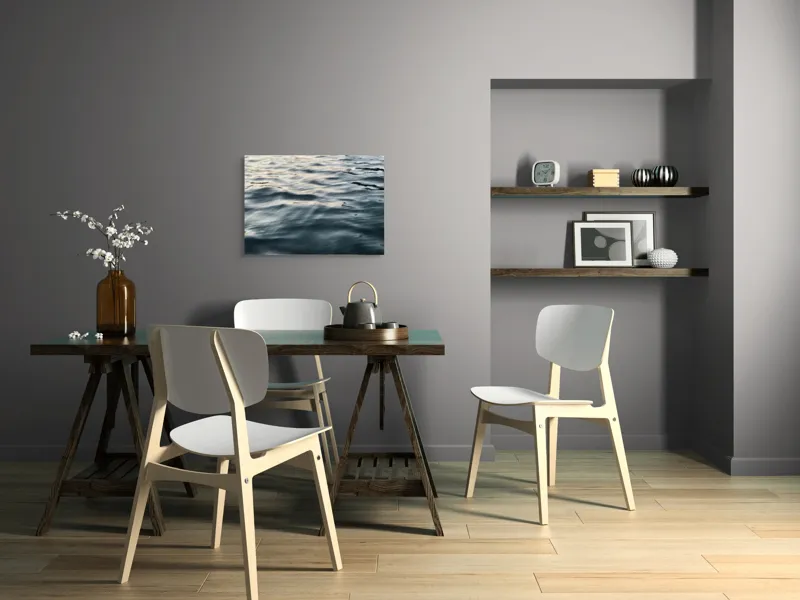 Tablou Canvas, "Unduiri blânde pe luciul apei", Ondulare, Reflexii, Seriozitate, Timp, Liniște, 70 x 50 cm – poza 5