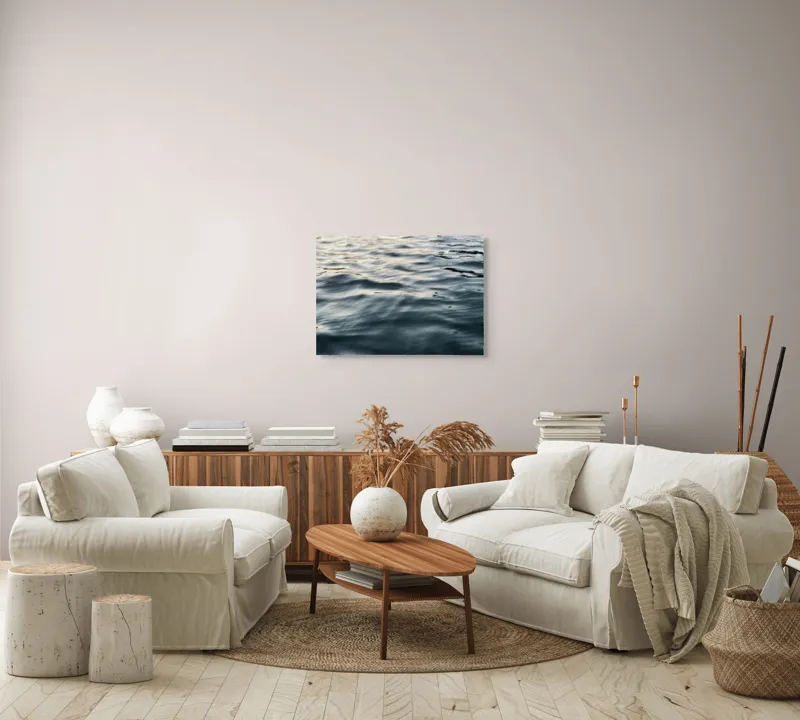 Tablou Canvas, "Unduiri blânde pe luciul apei", Ondulare, Reflexii, Seriozitate, Timp, Liniște, 70 x 50 cm – poza 6