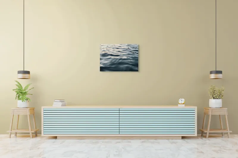 Tablou Canvas, "Unduiri blânde pe luciul apei", Ondulare, Reflexii, Seriozitate, Timp, Liniște, 70 x 50 cm – poza 7