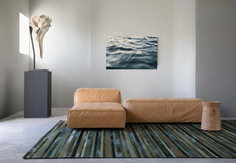 Tablou Canvas, "Unduiri blânde pe luciul apei", Ondulare, Reflexii, Seriozitate, Timp, Liniște, 90 x 50 cm – poza 8