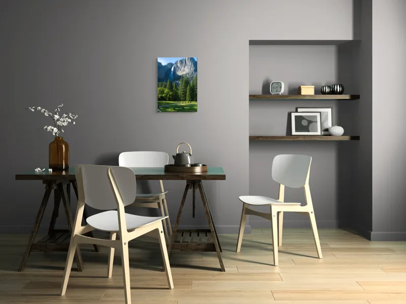 Tablou Canvas, "Cascada în inima muntelui verde", Cascadă, Munți, Pădure, Cer, Verdeață, Traseu, Relaxare, Natură, Turism, Frumusețe., 39 x 54 cm – poza 7
