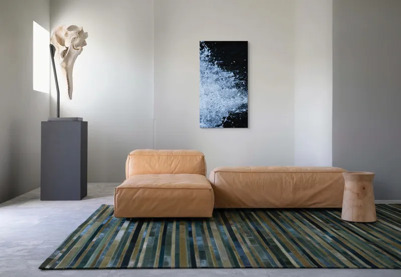 Tablou Canvas, "Valuri spumoase în noapte adâncă", Apa, Stropi, Mișcare, Energie, Răcoare, Contrast, Dinamică, Senzație, Impact, Natură, 50 x 90 cm – poza 5