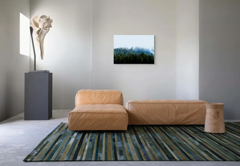 Tablou Canvas, "Cețuri misterioase peste pădurea de brazi", Copaci, Ceață, Verdeață, Natură, Munte, Calm, Seninătate, Aer Curat, 70 x 50 cm – poza 8