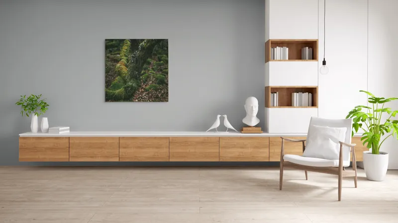 Tablou Canvas, "Pădurea ascunsă sub mantia verde", Copac, Mușchi, Natură, Verde, Textură, Pământ, Frunze, Rămurele, Organic, Pădure, 100 x 100 cm – poza 8