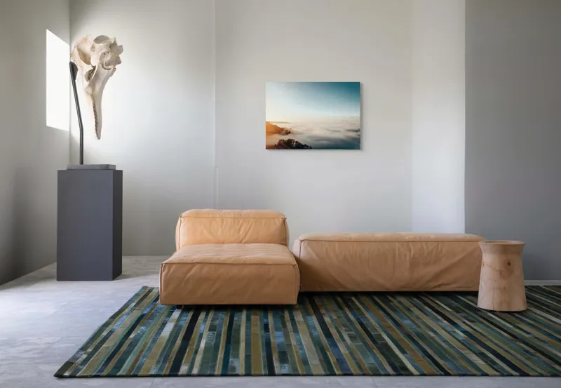 Tablou Canvas, "Răsărit peste un ocean de ceață", Cer, Nori, Soare, Pădure, Păsări, Apus, Ceață, Culori, Orizont, Natură, 70 x 50 cm – poza 8