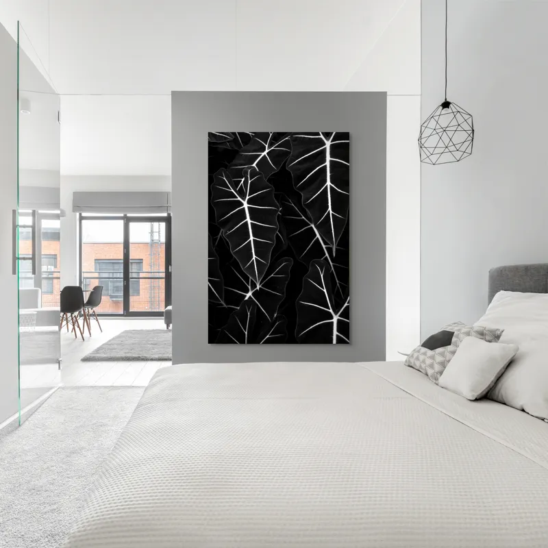 Tablou Canvas, "Frumusețea geometrică a naturii", Frunze, Model, Textura, Contrast, Umbre, Eleganta, Natură, Dungi, Vegetație, Simetrie, 100 x 150 cm – poza 5