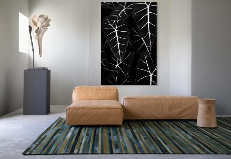 Tablou Canvas, "Frumusețea geometrică a naturii", Frunze, Model, Textura, Contrast, Umbre, Eleganta, Natură, Dungi, Vegetație, Simetrie, 100 x 150 cm – poza 7