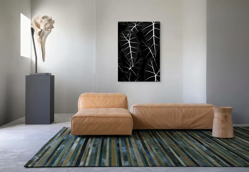 Tablou Canvas, "Frumusețea geometrică a naturii", Frunze, Model, Textura, Contrast, Umbre, Eleganta, Natură, Dungi, Vegetație, Simetrie, 70 x 100 cm – poza 7