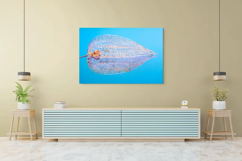 Tablou Canvas, "Armonia diafană a naturii fragile", Delicate, Transparent, Nature, Intricate, Veins, Fragile, Elegant, Blue, 150 x 100 cm – poza 6