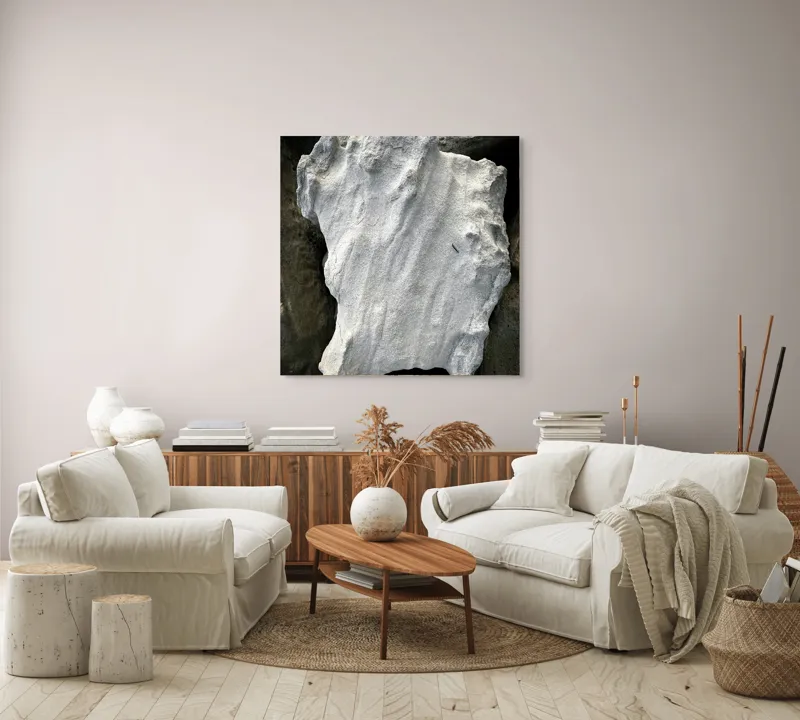 Tablou Canvas, "Nu știu cine este în imagine.", I don’t know who this is, but the object looks like an irregularly shaped rock or stone., 100 x 100 cm – poza 3
