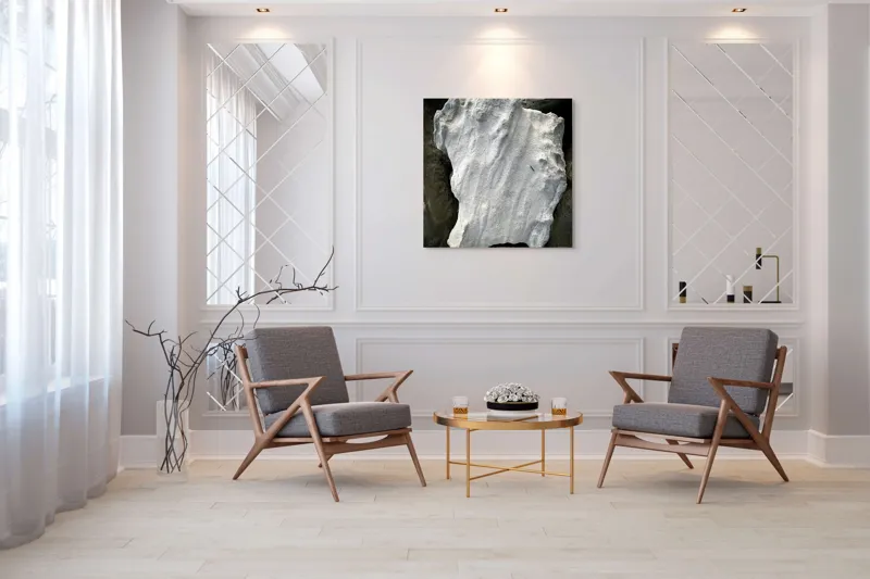 Tablou Canvas, "Nu știu cine este în imagine.", I don’t know who this is, but the object looks like an irregularly shaped rock or stone., 100 x 100 cm – poza 7