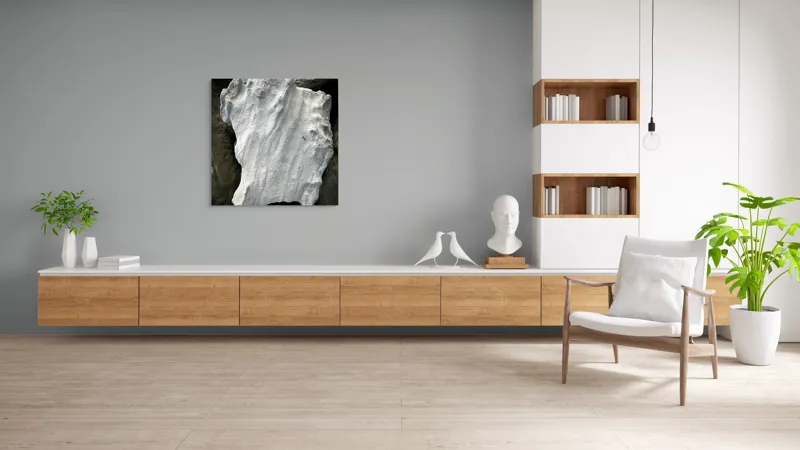 Tablou Canvas, "Nu știu cine este în imagine.", I don’t know who this is, but the object looks like an irregularly shaped rock or stone., 100 x 100 cm – poza 8