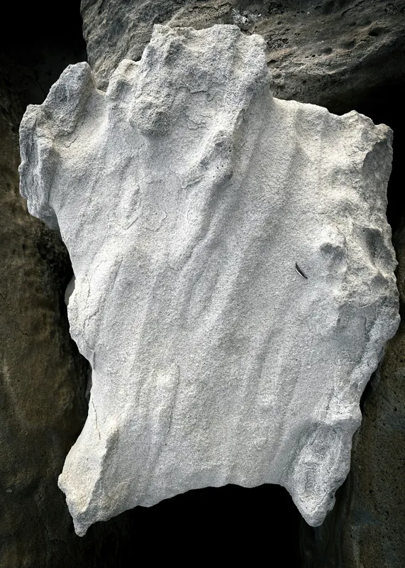 Tablou Canvas, "Nu știu cine este în imagine.", I don’t know who this is, but the object looks like an irregularly shaped rock or stone., 50 x 70 cm – poza 2