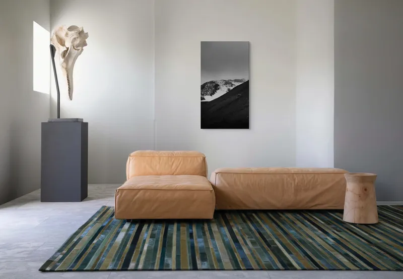 Tablou Canvas, "Munți austeri sub cer înnorat", Sumbru, Montan, Înghețat, Solitar, Noros, Pustiu, Rece, Abrupt, 50 x 90 cm – poza 5