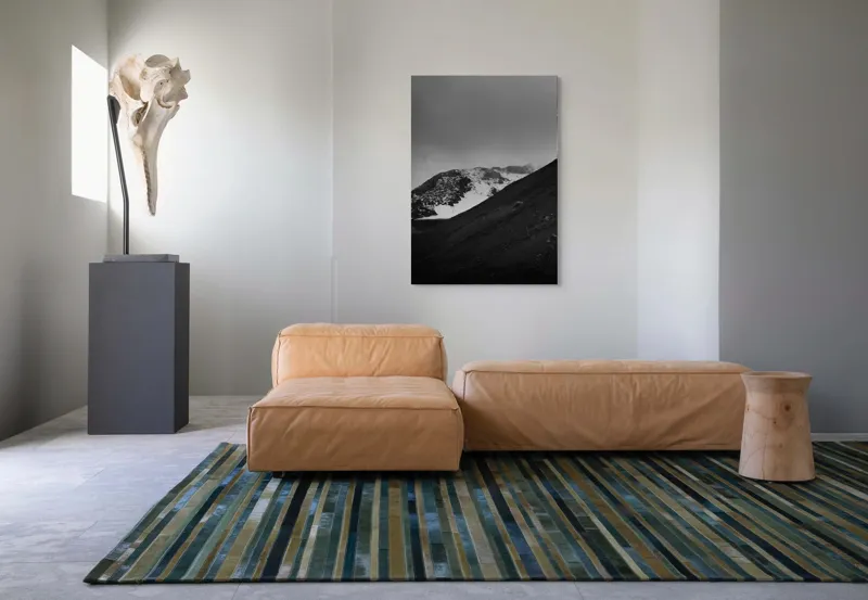 Tablou Canvas, "Munți austeri sub cer înnorat", Sumbru, Montan, Înghețat, Solitar, Noros, Pustiu, Rece, Abrupt, 70 x 100 cm – poza 7