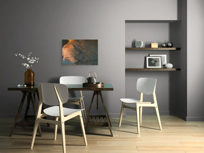 Tablou Canvas, "Reflexii ale amurgului pe mare", Apus, Reflexii, Valuri, Textură, Lumină, Mal, Apă, Calm., 70 x 50 cm – poza 5
