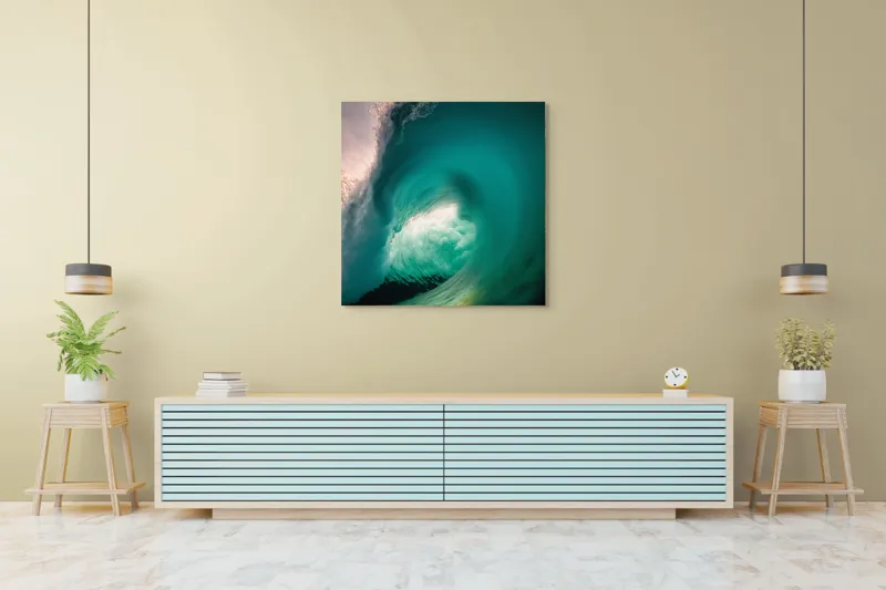 Tablou Canvas, "Esența viitorului neîmblânzit al oceanului", Vârtej, Apă, Energie, Ocean, Dinamică, Natură, Viu, Spectacol, Forță, 100 x 100 cm – poza 5