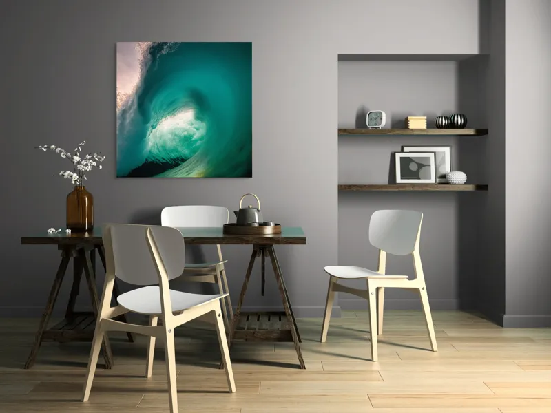 Tablou Canvas, "Esența viitorului neîmblânzit al oceanului", Vârtej, Apă, Energie, Ocean, Dinamică, Natură, Viu, Spectacol, Forță, 100 x 100 cm – poza 6