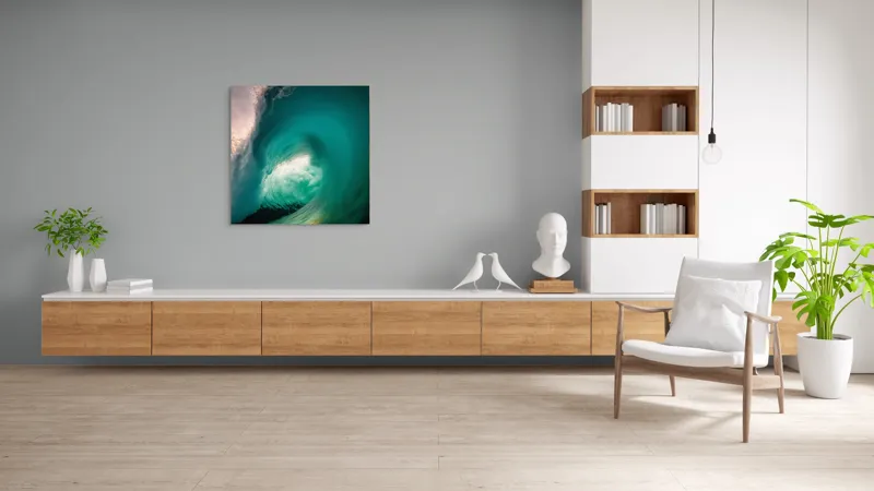 Tablou Canvas, "Esența viitorului neîmblânzit al oceanului", Vârtej, Apă, Energie, Ocean, Dinamică, Natură, Viu, Spectacol, Forță, 100 x 100 cm – poza 8