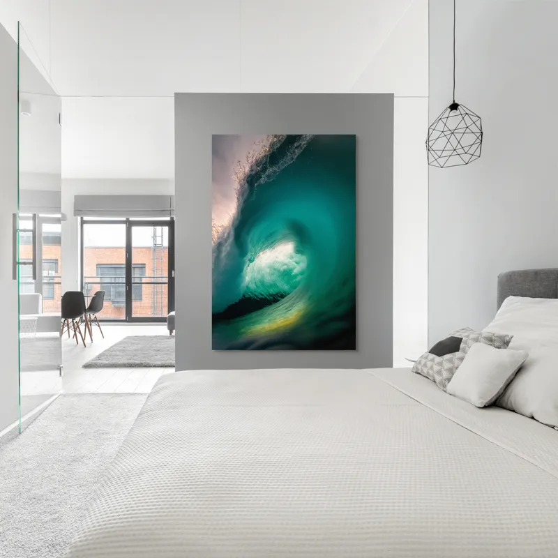 Tablou Canvas, "Esența viitorului neîmblânzit al oceanului", Vârtej, Apă, Energie, Ocean, Dinamică, Natură, Viu, Spectacol, Forță, 100 x 150 cm – poza 5
