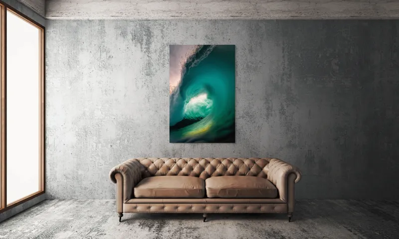 Tablou Canvas, "Esența viitorului neîmblânzit al oceanului", Vârtej, Apă, Energie, Ocean, Dinamică, Natură, Viu, Spectacol, Forță, 100 x 150 cm – poza 6