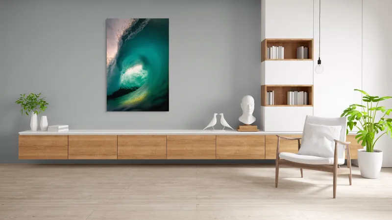 Tablou Canvas, "Esența viitorului neîmblânzit al oceanului", Vârtej, Apă, Energie, Ocean, Dinamică, Natură, Viu, Spectacol, Forță, 100 x 150 cm – poza 8