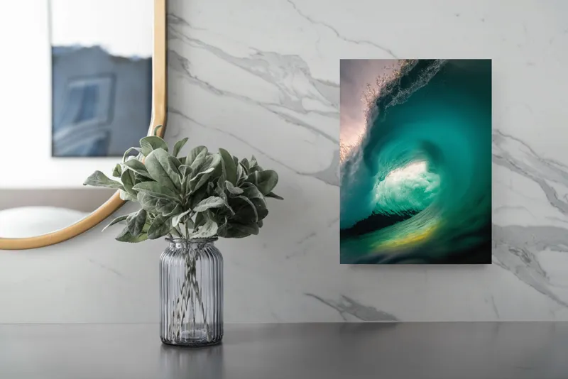 Tablou Canvas, "Esența viitorului neîmblânzit al oceanului", Vârtej, Apă, Energie, Ocean, Dinamică, Natură, Viu, Spectacol, Forță, 26 x 39 cm – poza 4