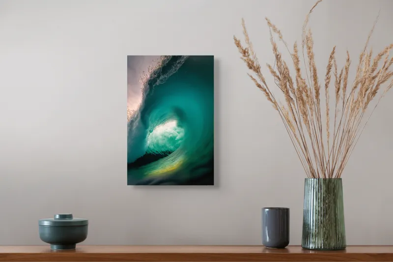 Tablou Canvas, "Esența viitorului neîmblânzit al oceanului", Vârtej, Apă, Energie, Ocean, Dinamică, Natură, Viu, Spectacol, Forță, 26 x 39 cm – poza 5